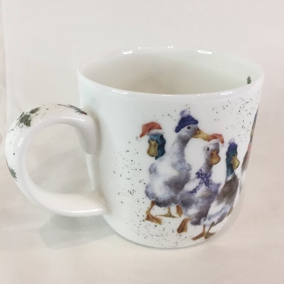 Royal Worcester Wrendale Designs Mug Duck The Halls Christmas Ducks Hannah - Picture 5 of 7